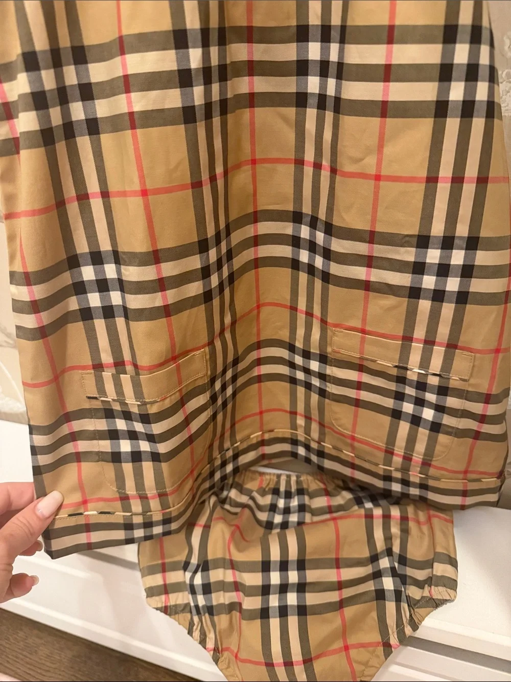 Burberry Tan Plaid Girls' Dress with Bloomers